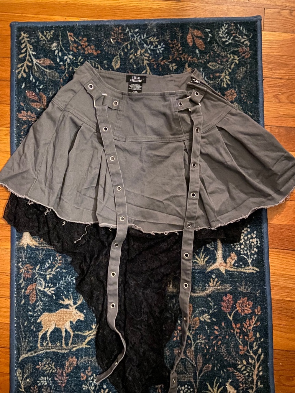 Social Collision (Hot Topic) mini skirt with fish net